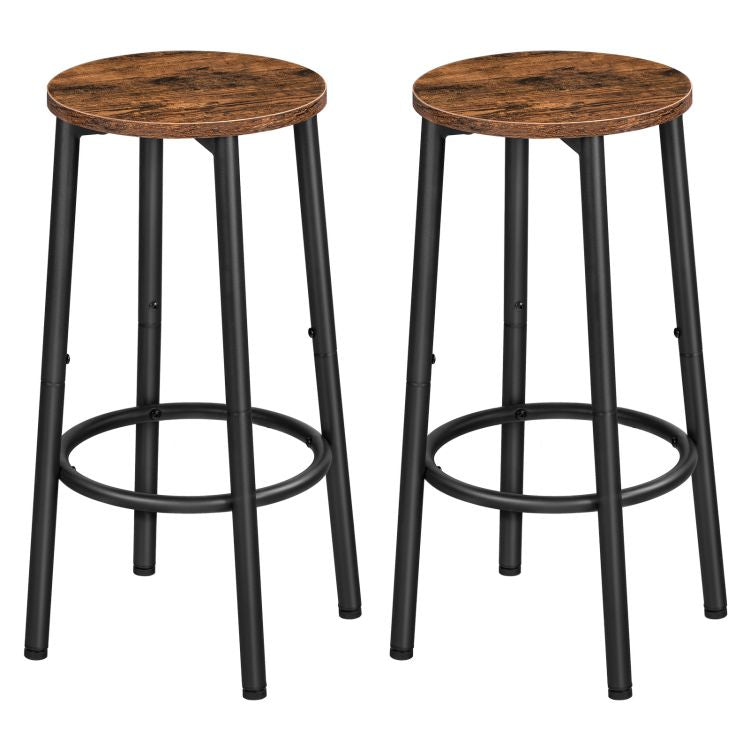 HOOBRO Bar Stools Set of 2 Bar Chairs Kitchen Round Height